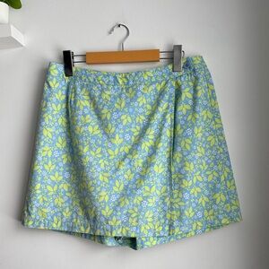 Floral Skort in Blue and Yellow